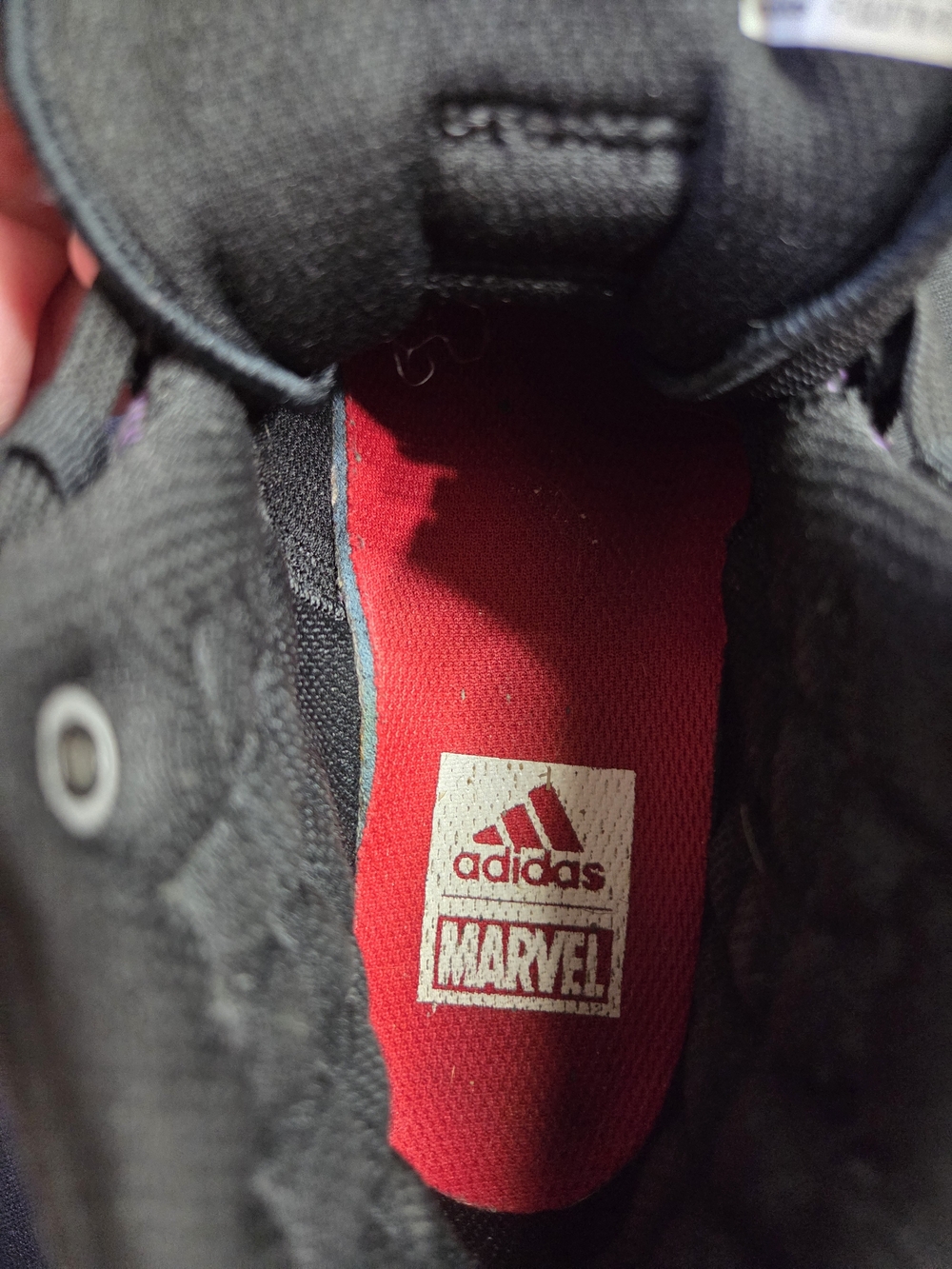 adidas Black and Purple Men’s High-Top Sneakers - Picture 7 of 8